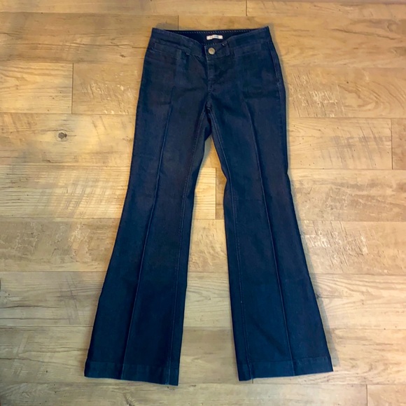 Banana Republic Wide Leg Flare Dark Denim - Picture 1 of 4